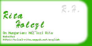 rita holczl business card